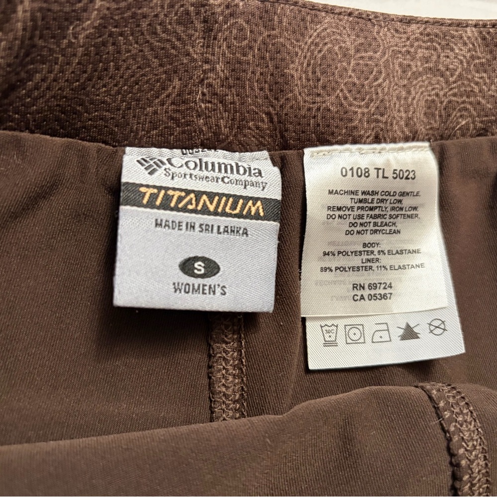 Columbia Titanium Brown Athletic Skort Paisley Print Hiking Trail Skirt Women - Picture 5 of 8